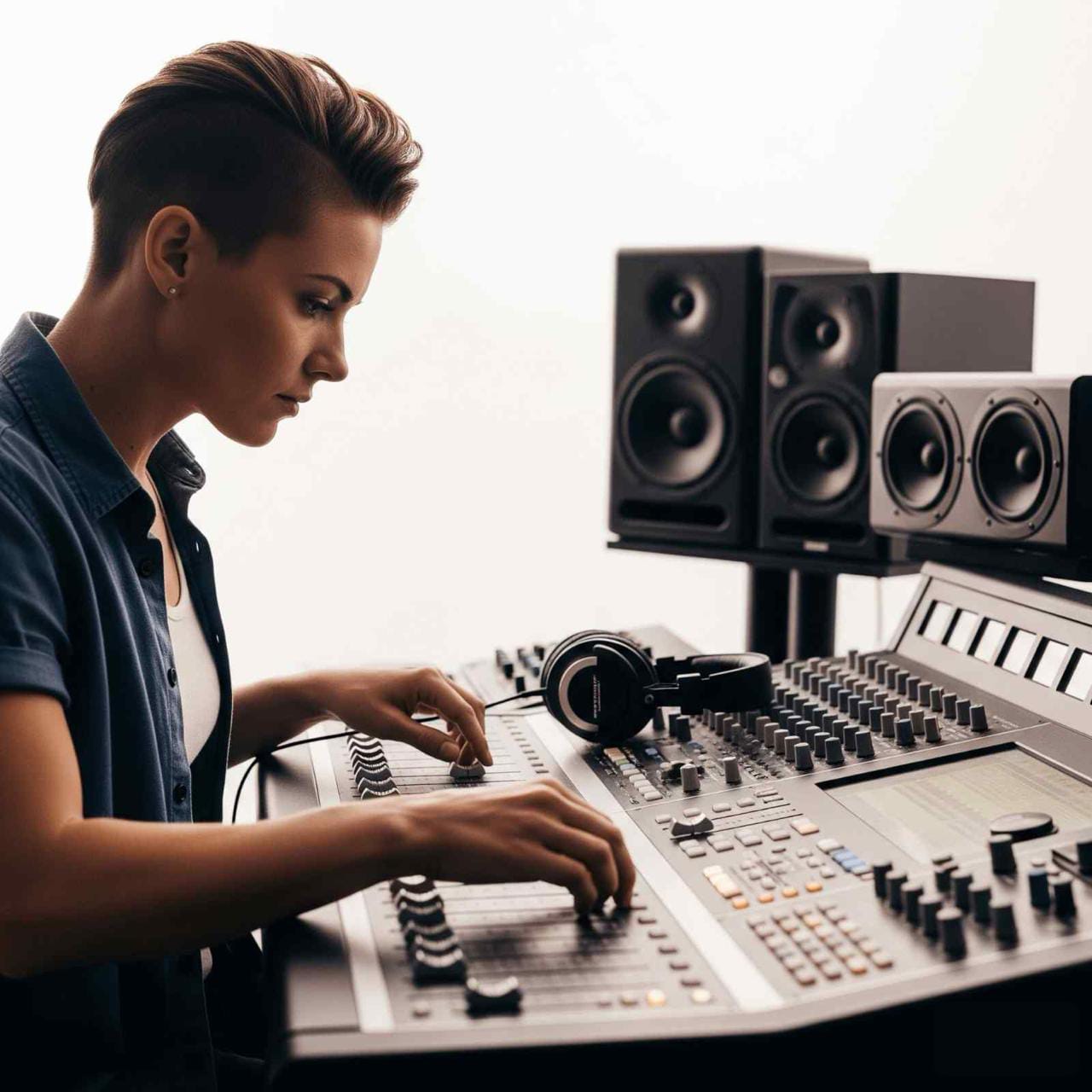 High fidelity dashboard interface on a dark screen